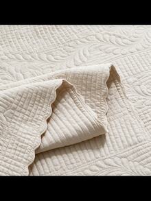 Made In Turkey Bedspread Set With Pillowcases Soft Touch Bed Cover - Beige - View 10