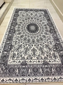 Digitally Printed Non-Slip Washable Runner And Area Rug, Modern Design | Modern, Scandinavian, Bohemian And Classic Styles | 100% Polyester - Light Grey - View 3
