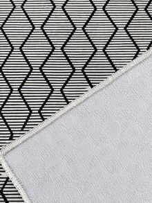 Digitally Printed Non-Slip Washable Runner And Area Rug, Modern Design | Modern, Scandinavian, Bohemian And Classic Styles | 100% Polyester - White - View 7