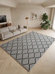Digitally Printed Non-Slip Washable Runner And Area Rug, Modern Design | Modern, Scandinavian, Bohemian And Classic Styles | 100% Polyester - White - View 1