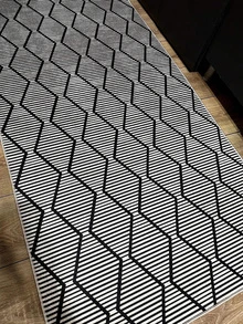 Digitally Printed Non-Slip Washable Runner And Area Rug, Modern Design | Modern, Scandinavian, Bohemian And Classic Styles | 100% Polyester - White - View 3