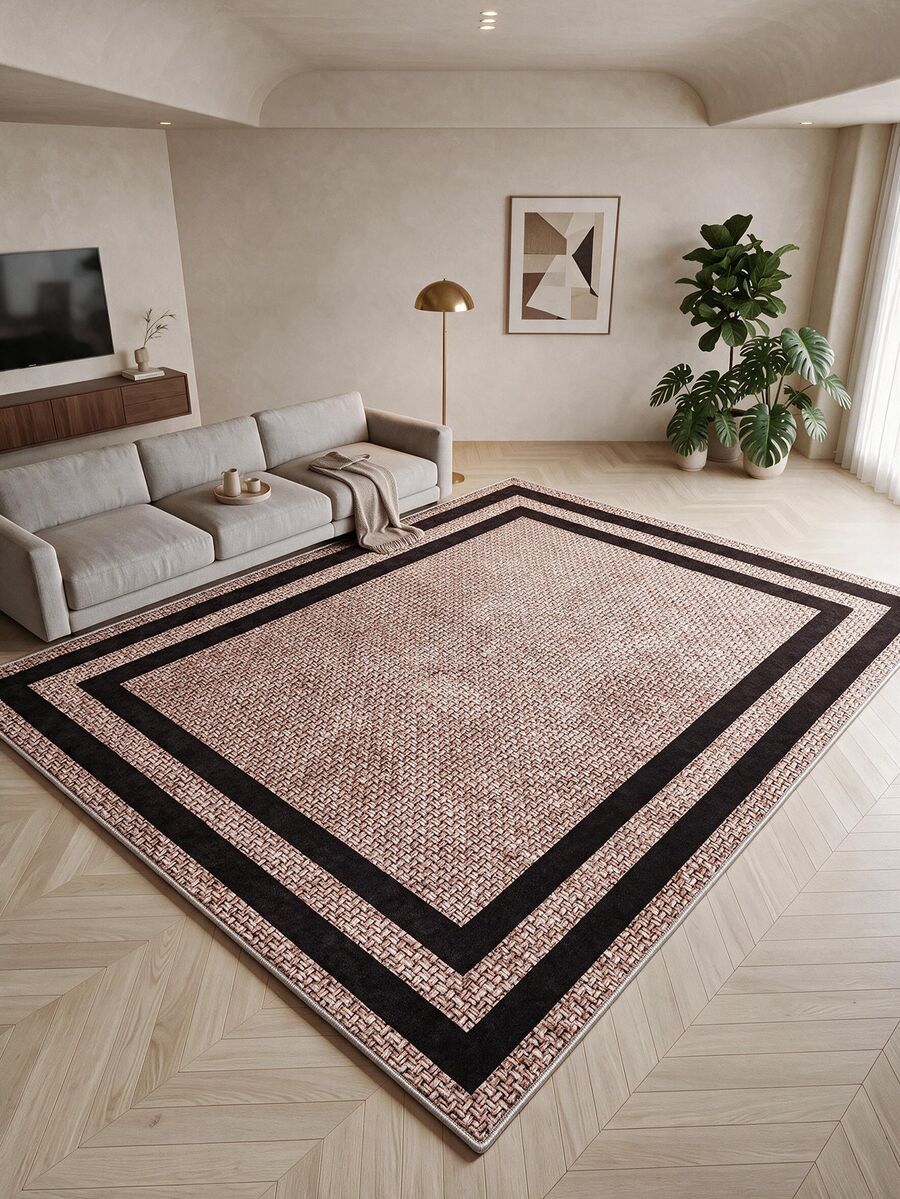 Digitally Printed Non-Slip Washable Runner And Area Rug, Modern Design | Modern, Scandinavian, Bohemian And Classic Styles | 100% Polyester - Beige - View 1