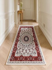 Digitally Printed Non-Slip Washable Runner And Area Rug, Modern Design | Modern, Scandinavian, Bohemian And Classic Styles | 100% Polyester - Coral Pink - View 5