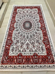Digitally Printed Non-Slip Washable Runner And Area Rug, Modern Design | Modern, Scandinavian, Bohemian And Classic Styles | 100% Polyester - Coral Pink - View 3