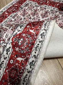 Digitally Printed Non-Slip Washable Runner And Area Rug, Modern Design | Modern, Scandinavian, Bohemian And Classic Styles | 100% Polyester - Coral Pink - View 2