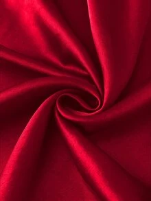GlowEve CURVE Plus Size Women Sexy One-Shoulder Chiffon Solid Color Blouse - Burgundy - View 5