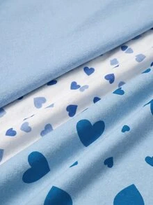 SHEIN 3PCS Plus Size Sleep Bottoms - Blue - View 4