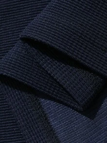 Dazy Plus 女款大尺碼拼色拼接條紋寬鬆 Polo 領中袖休閒夏季 T-shirt - 藏蓝色 - 查看 7