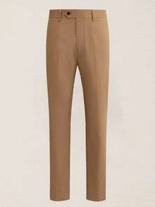 Suiteron Men's Solid Color Casual Versatile Commute Travel Suit Pants With Pockets Business Office Men's Old Money Style Formal,Suit Pants Brown - Khaki - View 5