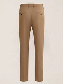 Suiteron Men's Solid Color Casual Versatile Commute Travel Suit Pants With Pockets Business Office Men's Old Money Style Formal,Suit Pants Brown - Khaki - View 7