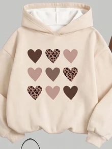 Kids Tween Girls Hooded Drop Shoulder Autumn Sweatshirt & Fitted Leggings 2 Pieces Set With Thermal Lining - Multicolor - View 6