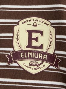 Elnivra Fashion Women's Multi-Color Knitted Printed Long Sleeve T-Shirt - Blue - View 3