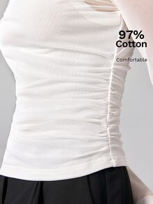 Ontre 2026 New Elegant Modern Women's Blouse For All Seasons, Versatile Slimming And Height-Enhancing Top For Party, Daily Wear, Commute, Office, Date, Fashion Outfits And Street Style - White - View 3