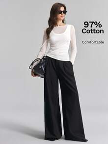 Ontre 2026 New Elegant Modern Women's Blouse For All Seasons, Versatile Slimming And Height-Enhancing Top For Party, Daily Wear, Commute, Office, Date, Fashion Outfits And Street Style - White - View 5