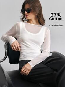 Ontre 2026 New Elegant Modern Women's Blouse For All Seasons, Versatile Slimming And Height-Enhancing Top For Party, Daily Wear, Commute, Office, Date, Fashion Outfits And Street Style - White - View 4