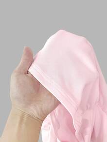 SHEIN EZwear 女士對比色蕾絲夏季休閒背心和短褲 - 粉色 - 查看 6