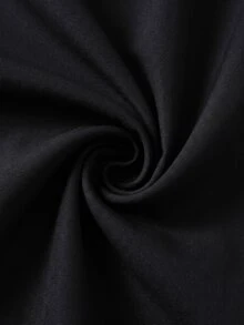 Lavishia 女款純色休閒百搭日常穿著中長褲 - 黑色 - 查看 6
