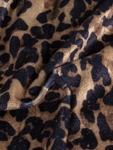 Momance Maternity Leopard Print Casual Lounge Pants, Autumn - Brown - View 6