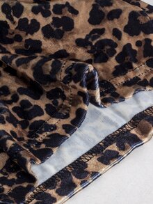 Momance Maternity Leopard Print Casual Lounge Pants, Autumn - Brown - View 7