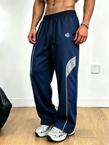 Sport MetroGents Men's Colorblock Patchwork Sports Pants, Gym - Multicolor - View 1