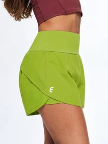 SHEIN Sports Women's Sports Shorts With Pockets, Yoga Pants, Running - Green - View 8