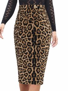 SHEIN Women Summer Fashionable Leopard Print Bodycon Skirt Fall Cloth For Women - Multicolor - View 3