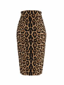 SHEIN Women Summer Fashionable Leopard Print Bodycon Skirt Fall Cloth For Women - Multicolor - View 2