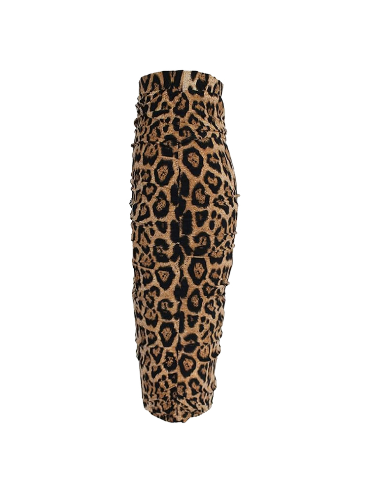 SHEIN Women Summer Fashionable Leopard Print Bodycon Skirt Fall Cloth For Women - Multicolor - View 5
