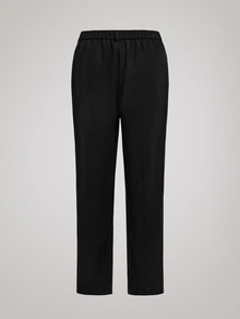 Officeau Men's Retro Money Pattern Casual Business Trousers - Black - View 4