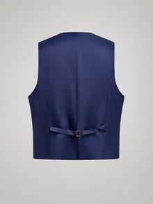 Officeau Men's Suits Plus Size 3 Pieces Solid Suit Set For Men Elegance Slim Fit Wedding Jacket Vest Pants Party Prom Formal For Business Tuxedo Set - Navy Blue - View 7