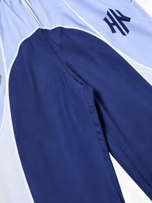 Gym Rark Men's Drawstring Waist Letter Print Colorblock Casual Daily Travel Sports Long Pants - Multicolor - View 5