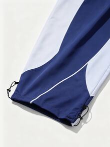 Gym Rark Men's Drawstring Waist Letter Print Colorblock Casual Daily Travel Sports Long Pants - Multicolor - View 3