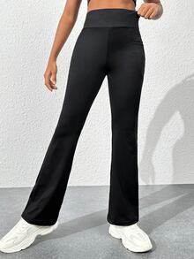 SHEIN Baju Olahraga Tween Girls - Hitam - View 5