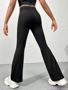 SHEIN Baju Olahraga Tween Girls - Hitam - View 2