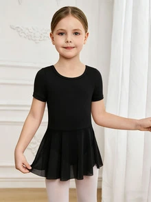 Pakaian Anak Perempuan, Baju Balet Profesional, Latihan, Lucu, Natal, Kembali ke Sekolah Musim Gugur - Hitam - View 7