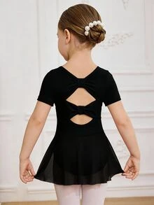 Pakaian Anak Perempuan, Baju Balet Profesional, Latihan, Lucu, Natal, Kembali ke Sekolah Musim Gugur - Hitam - View 8