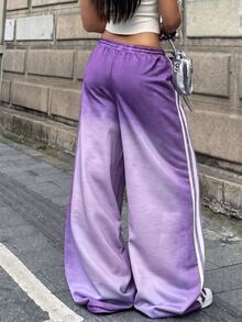 SuriyaCove 女款秋冬休閒漸層圖案慢跑褲，適合日常休閒穿著 - 彩色 - 查看 3