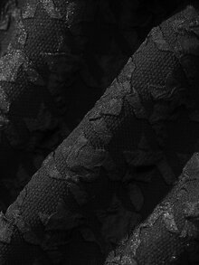 FRIFUL Women's Casual Commute Jacquard Ruffle Hem Skirt Fall - Black - View 11
