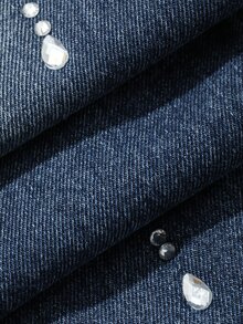 DAZY Casual Washed Rhinestone Decor Elegant Daily Wear Wide Leg All Season Maternity Long Denim Jeans Fall - Medium Wash - View 3