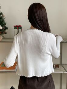 DAZY Women Lightweight Cardigans Fall - White - View 2