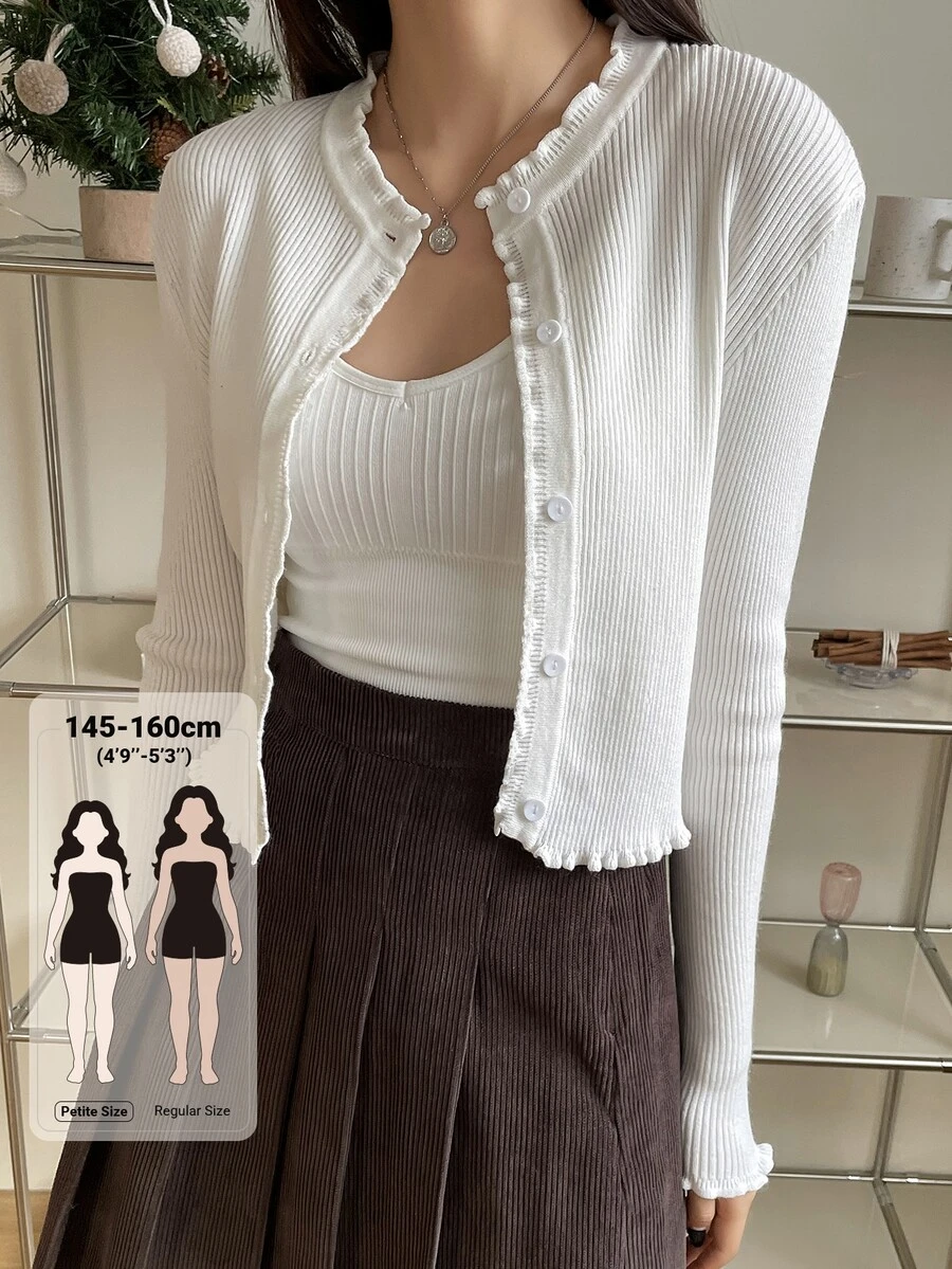 DAZY Women Lightweight Cardigans Fall - White - View 1