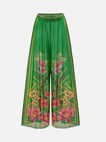 SHEIN Swim 2026SS 春夏新款花卉印花度假沙灘女款連身泳衣，附罩衫與長褲 - 彩色 - 查看 7