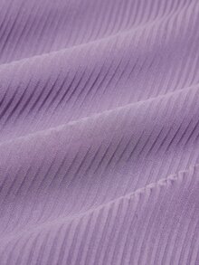 Miaspire Elegant Solid Color Commuter Dress For Middle-Aged And Elderly Women - Purple - View 5