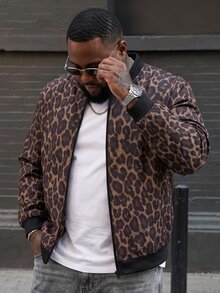 Ethos Form Men's Plus Size Leopard Print Jacket - Multicolor - View 3
