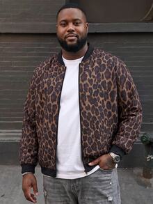 Ethos Form Men's Plus Size Leopard Print Jacket - Multicolor - View 1
