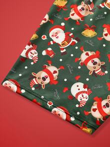 Notgurli Quần boxer nam dáng trung, in hoạt hình hài hước Giáng Sinh hình ông già Noel, hộp quà, kẹo gậy, chuông, bông tuyết, người tuyết, cho tiệc gia đình - Nhiều màu - Xem 4