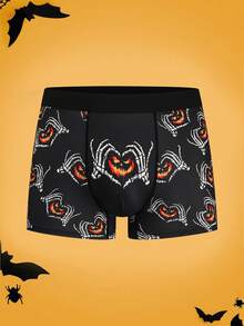 Notgurli Men's Black And Pink Pattern Printed Boxer Briefs Halloween Winter Funny Cute - Multicolor - View 1