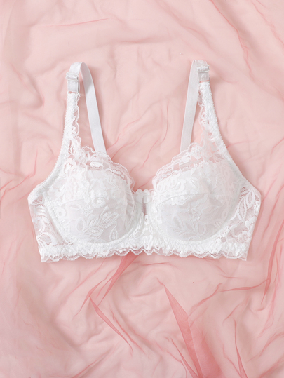 Crystal Vow Floral Lace Push Up Sexy Lingerie Bra
