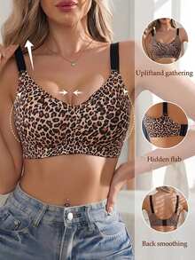 1pc Women's Minimalist Comfortable Seamless Jelly Gel Wirefree Bra With Non-Removable Pads - Multicolor - View 2