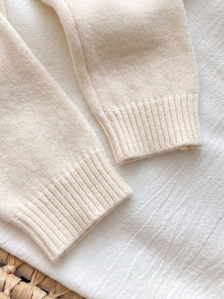 SHEIN Newborn Baby Rhombus Pattern Casual Everyday Knit Autumn Winter Romper - Beige - View 5